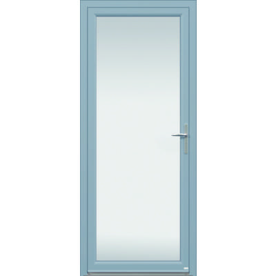 Porte d'entrée alu KIGALI vitrée gris texturé dormant 74 mm - 215 x 90 cm - Gedimat - BELM