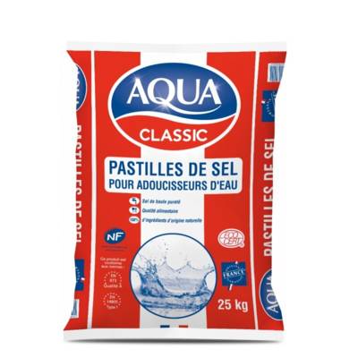 Pastille sel AQUA CLASSIC pour adoucisseur - sac de 25 kg - Gedimat