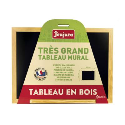 Grand Tableau à Craie Noir en Bois - 88 x 66cm