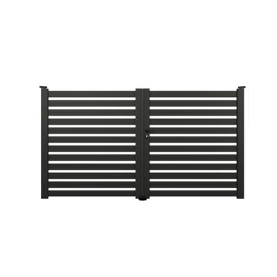 Portail battant MERLIN alu gris anthracite structuré - Gedimat - GARDEN GATE