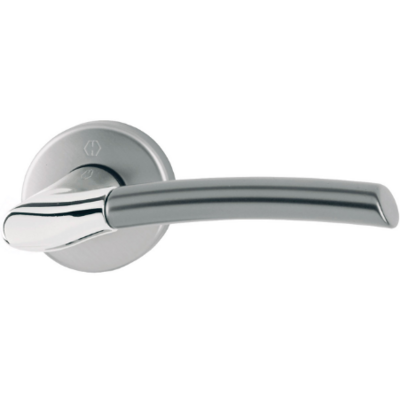 Ensemble Bergen sur rosace bec de cane HOPPE F49/F9 laiton chromé/alu aspect inox - 2815975 - Maxoutil