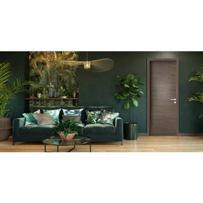 Bloc-porte alvéolaire SIANA décor chêne gris Hui.72 à 100 mm - 204 x 73 cm - gauche poussant - Gedimat - MINGUELA