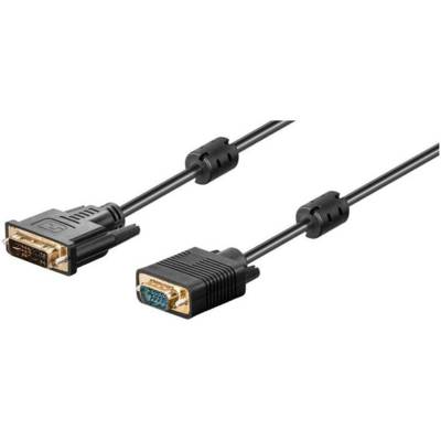 Câble FullHD DVI-A Mâle (12+5 pin) - VGA Mâle (15-pin) 10 m Noir