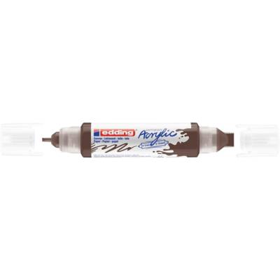 Marqueur acryl 3d dble pointe 5400 marron chocolat 2-3 mm, 5-10 mm