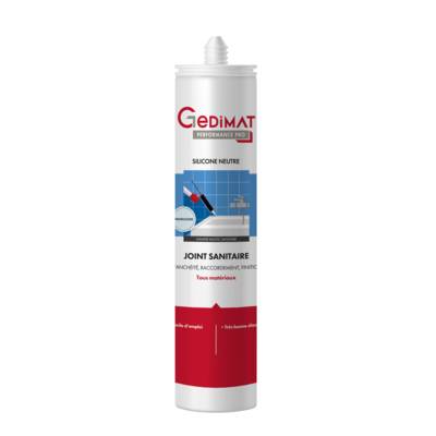Mastic sanitaire silicone translucide 310ml GEDIMAT PERFORMANCE PRO - Gedimat