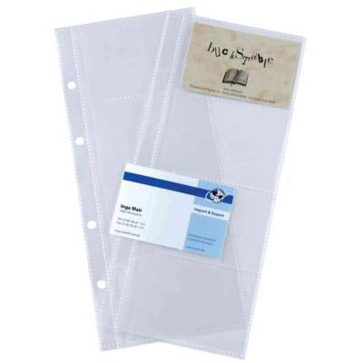 Paquet de 10 pochettes pour 8 cartes de visite 90x58 mm 1 rangée