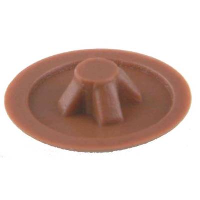 Lot de 20 Cache Vis PZ 3 Plastique 6 mm Marron