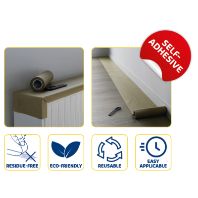 Papier de masquage adhésif HPX pour masquage rapide - 222 mm x 30 m - CP2230 - Maxoutil