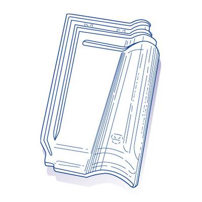 Tuile de verre MERIDIONALE N9- 44,3 x 27,3 cm - Gedimat