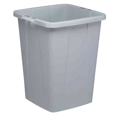 Poubelle DURABIN 90 Carrée sans couvercle L52xH61 cm 90 L Gris