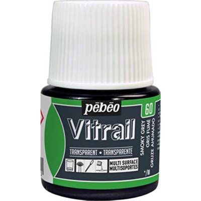 Flacon 45ml Peinture Vitrail Gris Fumé - PÉBÉO
