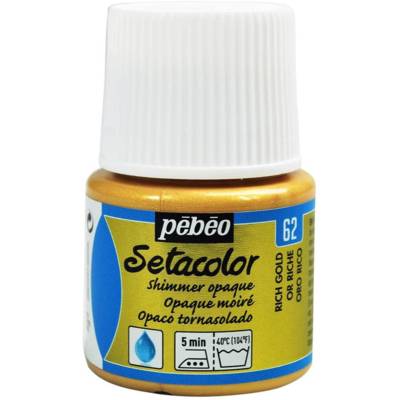 Flacon 45 ml Peinture SETACOLOR opaque pour textiles Or Riche Moiré