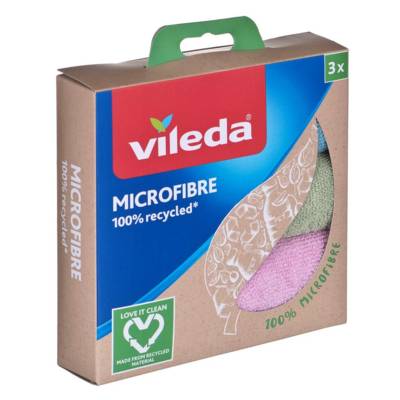 Lot de 3 chiffons en microfibre 100% recyclé 30x30