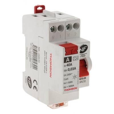 Interrupteur différentiel à vis type A 40/2-30mA - Gedimat - THOMSON