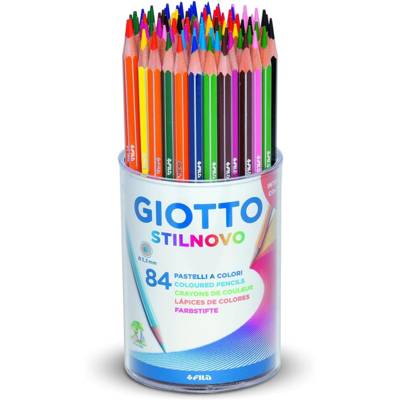 Pot de 84 crayons de couleurs STILNOVO Assorties