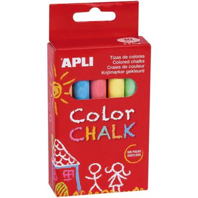 Etui de 10 craies sans poussière couleur assorties