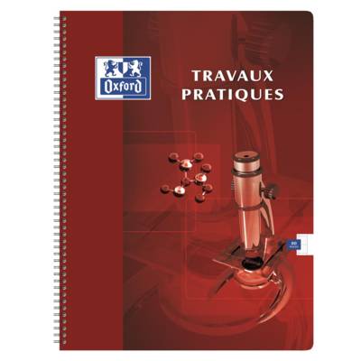 Cahier Travaux pratiques Polypro Spirale 24x32cm 40 + 40 Séyès - Unies - OXFORD