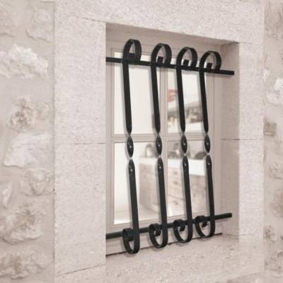 Grille de défense pour fenêtre VOLUTE - haut.65cm - Gedimat - LAHFER