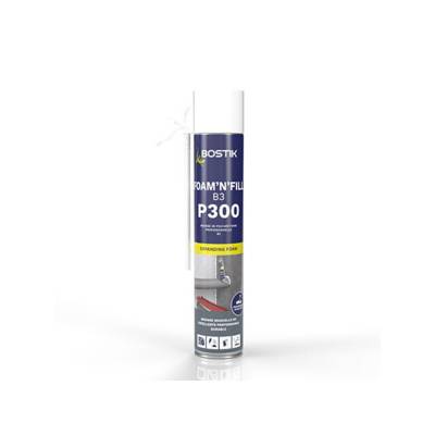 Mousse polyuréthane P300 FOAM'N'FILL PRO B3 - aérosol de 750ml - Gedimat - BOSTIK CONSTRUCTION PRO