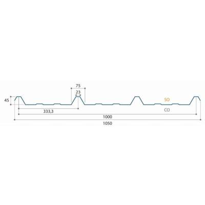 Bac de couverture JORIS - PML 45-333-100 ANTI-CO - épaisseur 0,63 mm - RAL 8012 - JORIS IDE