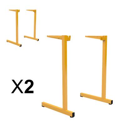 Lot de 2 piètements GANGE époxy - T6 - Jaune RAL 1003 - MOBIDECOR