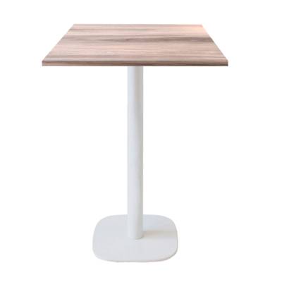 Mange-debout pied blanc 60x60cm bois tages - intérieur - RestooTab