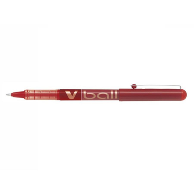 Stylo Roller Encre Liquide V-BALL 10 Pte Large Rouge