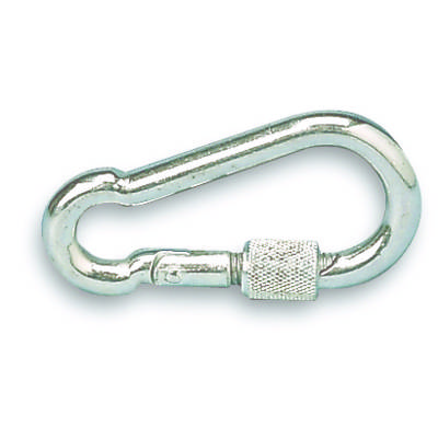 Mousqueton pompier à vis acier zingué D8mm 80mm - charge de travail 120kg - Gedimat - CHAPUIS