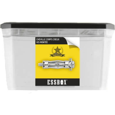 Cheville ESSBOX SCELL-IT corps creux - Spyder plus - Ø6 mm x 34 mm - Boite de 100 - EX-91108106034 - Maxoutil
