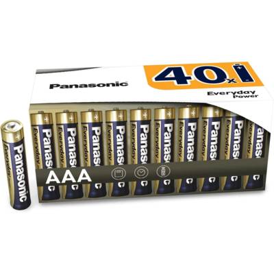 Pack 40 Piles Alcalines Everryday Power Silver AAA/LR03/Micro 1,5V
