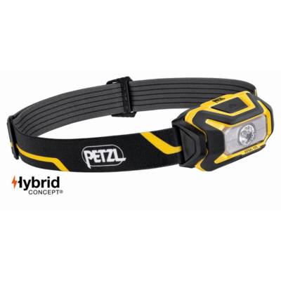 Lampe frontale compacte PETZL Aria 2 Etanche - 450 lumens - Noir/jaune- Pile ou Batterie - E069CA00 - Maxoutil
