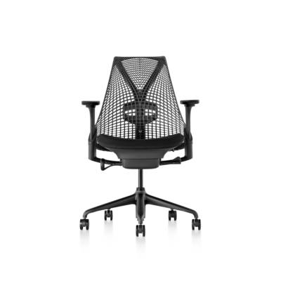 Fauteuil SAYL Herman MILLER tissu PHOENIX Noir avec accoudoirs