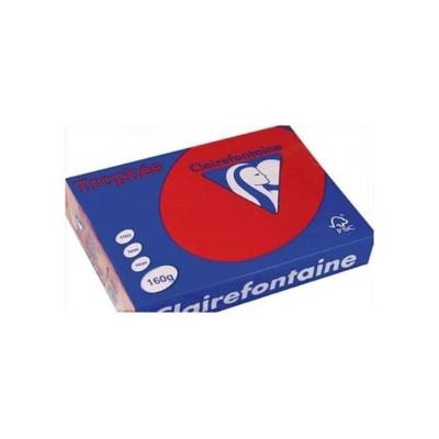 Ramette 250 Feuilles Papier 160g A4 210x297 mm Certifié FSC Rouge groseille - CLAIREFONTAINE