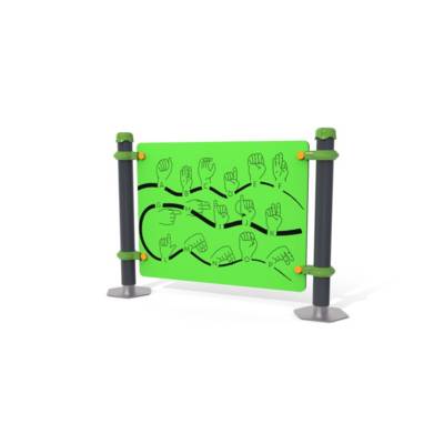 Panneau ludique - Langages des signes A-P - Husson