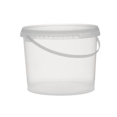 Seau translucide avec couvercle - 12,5 l - Gedimat