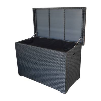 Coffre de rangement HAVANA noir - 132x84x74cm - Gedimat - PROLOISIRS