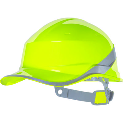 Casque de chantier forme casquette baseball jaune - Gedimat