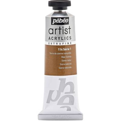 Tube 37 ml Peinture Artist Acrylics Extra fine SIENNE NATURE - PÉBÉO