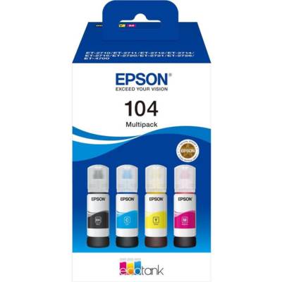 Encre C13T03R640 EcoTank 104 Multipack 4 couleurs