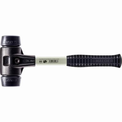 Maillet HALDER SIMPLEX Caoutchouc chargé avec boîtier en fonte malléable renforcée et manche en fibre de verre - D=80 mm - 3702.080