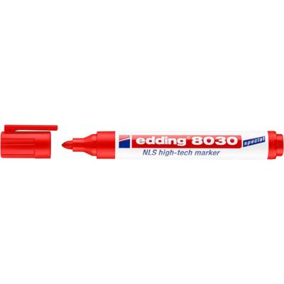 Marqueur NLS High-tech 8030 Inoxydable Rouge Pointe Ronde 1,5-3 mm