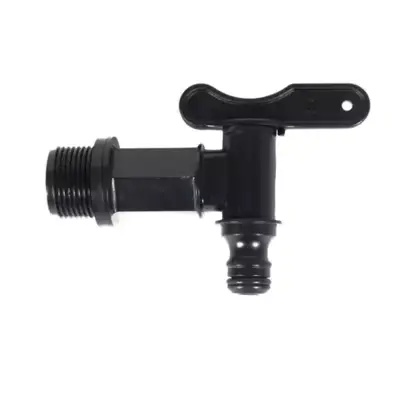 Robinet pour récupérateur d'eau Ø19 mm - noir - Gedimat