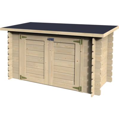 Coffre de rangement extérieur bois - 1,90x0,87m - 1,65m² - Gedimat - DECOR ET JARDIN