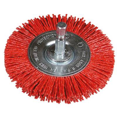 Brosse circulaire 75 avec queue 1/4" nylon fin - HIKOKY - 751329 - HIKOKI