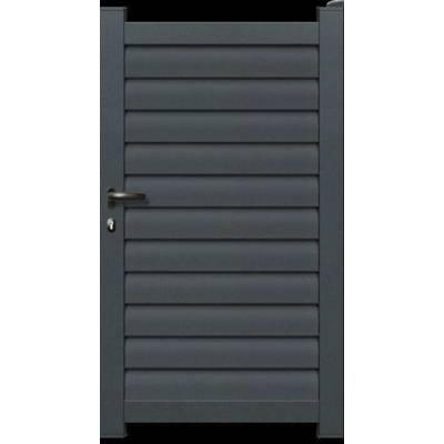 Portillon CATOU alu gris anthracite structuré - h.1.702 x l.1.05 m - Gedimat - GARDEN GATE