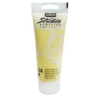 Peinture Studio Acrylique Tube Jaune de Naples Imitation 100 ml - PÉBÉO