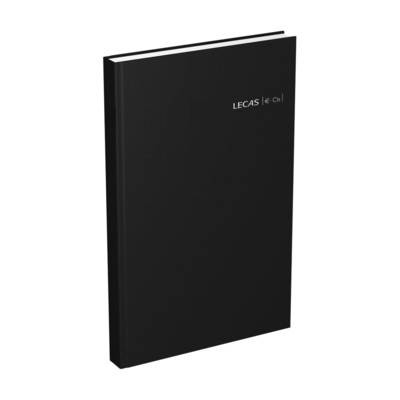 Agenda journalier 14 x 22 cm Carré Euro/Cent Noir - LECAS