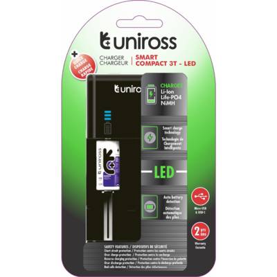Chargeur Compact 3T LED, Pour 1 à 2 Piles Lithium 18650 & Ni-MH 1.2V AA AAA
