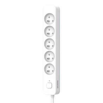 Multiprise 5 prises QUARX 1,5M + interrupteur - Gedimat