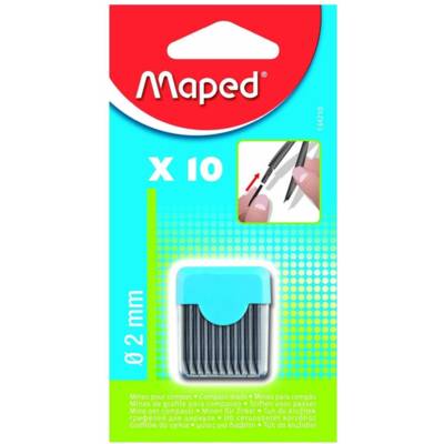 Lot de 10 mines 2 mm pour Compas - MAPED